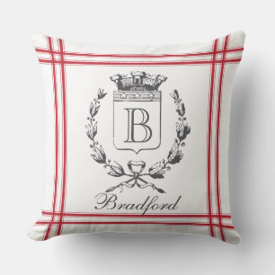 Roter Vintage-Stil französischer personalisierter Kissen