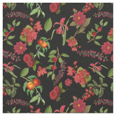 Roter Vintager Blumenmund Stoff (Nahaufnahme)