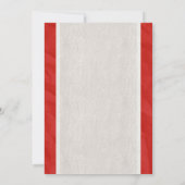 Roter Vintager Bow & Linen Bridal Dusche Einladung (Rückseite)