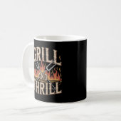 Roter Vintager Grill und Thrillenflame Kaffeetasse (Vorderseite Links)