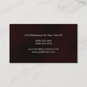 Roter Visagistenscript Beruf Visitenkarte (Rückseite)