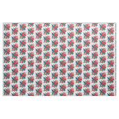 Roter Vogel & Blumenmuster Winterurlaub Kunstleris Stoff (Yard (91,4 cm))