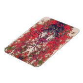 Roter Vogel des Paradieses Magnet (Linke Seite)