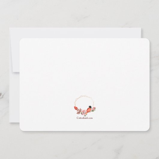 Roter Vogel Einladung (Rückseite)