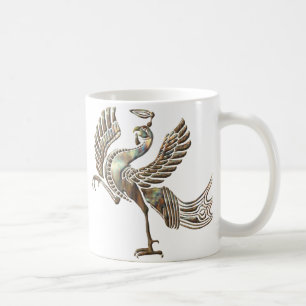 Roter Vogel erhitztes Kupfer Kaffeetasse