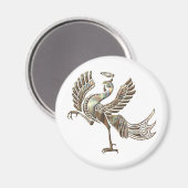 Roter Vogel erhitztes Kupfer Magnet (Vorderseite/Rückseite)