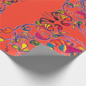 Roter Vogel Geschenkpapier (Ecke)