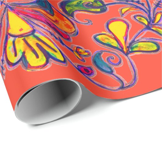 Roter Vogel Geschenkpapier (Rolleneckpunkt)