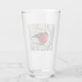 Roter Vogel Glas (Rückseite)