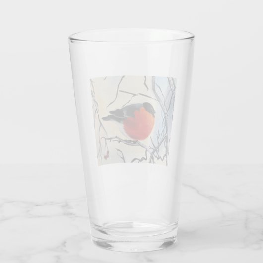 Roter Vogel Glas (Rückseite)