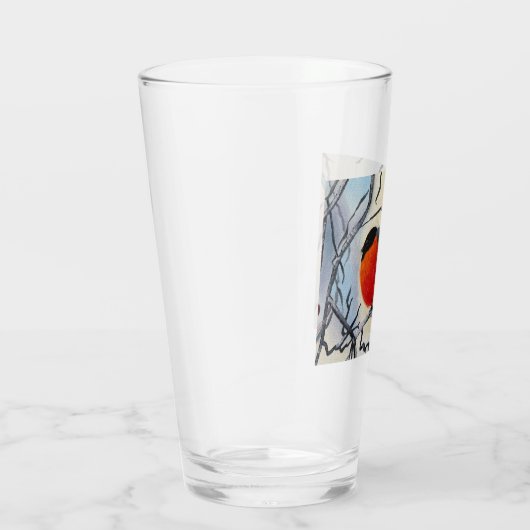 Roter Vogel Glas (Rechts)