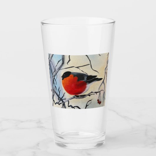 Roter Vogel Glas (Vorderseite)