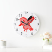 Roter Vogel Große Wanduhr (Zuhause)