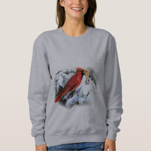 roter Vogel im Schnee Sweatshirt