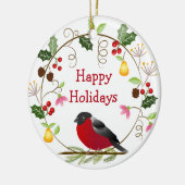 Roter Vogel in der Keramikornament (Links)