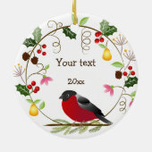 Roter Vogel in der Keramikornament (Hinten)