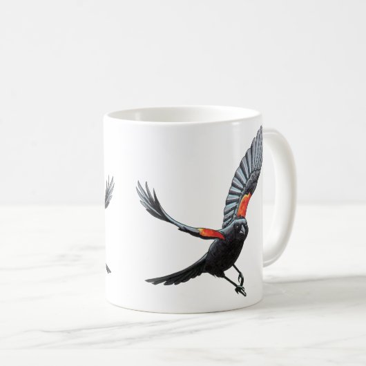 Roter Vogel Kaffeetasse (VorderseiteRechts)
