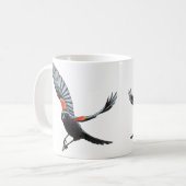 Roter Vogel Kaffeetasse (Vorderseite Links)