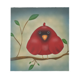 Roter Vogel-Kardinal Notizblock