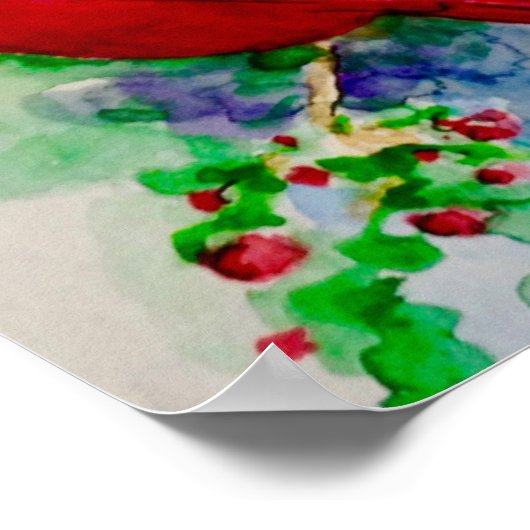 Roter Vogel-Kardinal Poster (Ecke)