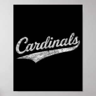 Roter Vogel Maskottchen Schule Sport Fan Teamgeist Poster