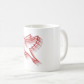 roter Vogel mehrschichtiges Tier Kaffeetasse (VorderseiteRechts)