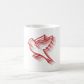 roter Vogel mehrschichtiges Tier Kaffeetasse (Mittel)