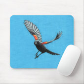 Roter Vogel Mousepad (Mit Mouse)