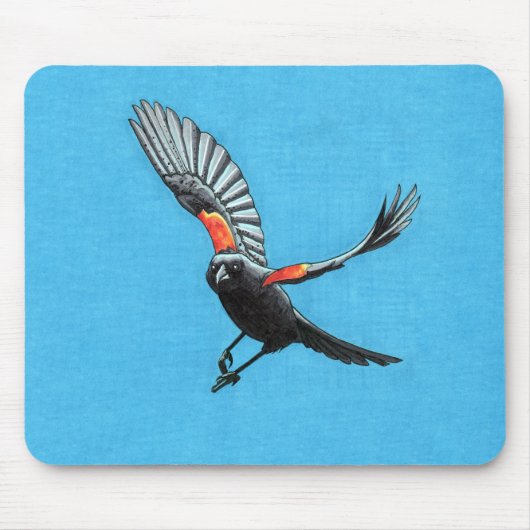 Roter Vogel Mousepad (Vorne)