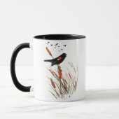 Roter Vogelgezwitscher Tasse (Links)