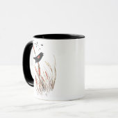 Roter Vogelgezwitscher Tasse (Vorderseite Links)