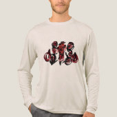 Roter Vogelscheuche Herbst Tri-Blend Shirt (Vorderseite)