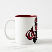 Roter Vogelscheuche Herbst Zweifarbige Tasse (Links)