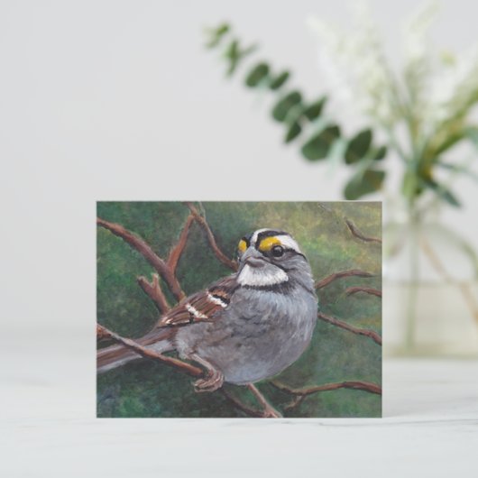 Roter Vogelspinner Postkarte (Stehend Vorderseite)