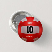 Roter Volleyball Button (Vorne & Hinten)