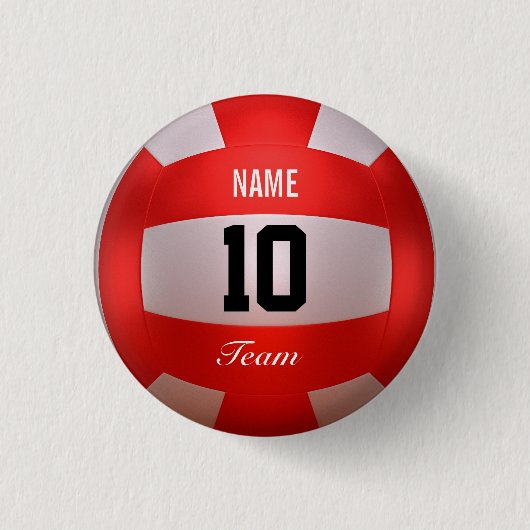 Roter Volleyball Button (Vorderseite)