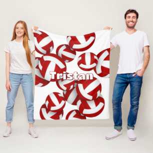 Roter Volleyball Club Farben Gestaltung des Sportr Fleecedecke