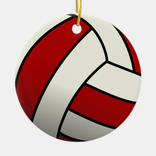 Roter Volleyball Keramikornament (Vorne)