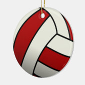 Roter Volleyball Keramikornament (Links)
