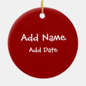 Roter Volleyball Keramikornament (Hinten)