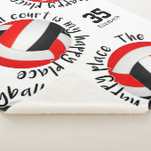 Roter Volleyballplatz, Happy Place Typografie Sherpadecke (3/4)