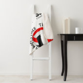 Roter Volleyballplatz, Happy Place Typografie Sherpadecke (Beispiel)