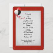 Roter Vorhang für Hochzeiten Einladung (Rückseite)