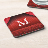 Roter Vorhang Theater Monogram Drink Untersetzer (Linke Seite)