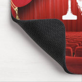 Roter Vorhang Theater Monogramm Anfangsmauspad Mousepad (Ecke)