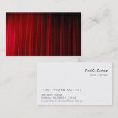 Roter Vorhang Visitenkarte (Vorne/Hinten)