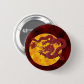 Roter Wachs-Drache Button (Vorne & Hinten)