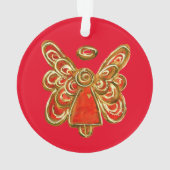 Roter Wächter Engel Kunst, Dichtung und Musik Ornament (Rückseite)