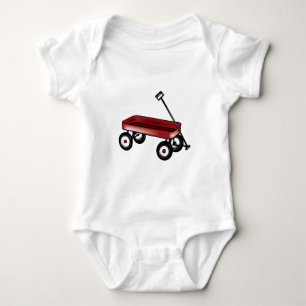 Roter Wagen Baby Strampler