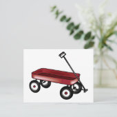 Roter Wagen Postkarte (Stehend Vorderseite)